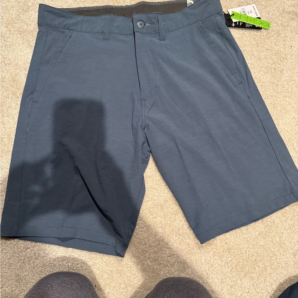 Burnside Men's Slate Blue Flat Front Shorts